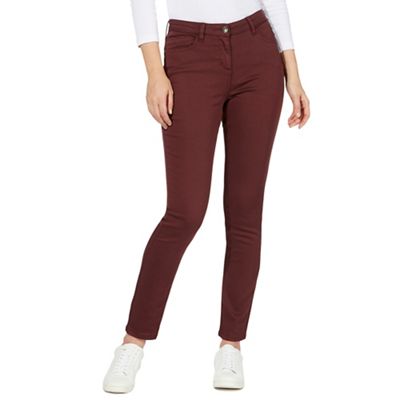The Collection Dark red slim fit jeggings
